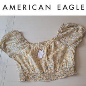 🆕️ American Eagle Floral Smocked Crop Top